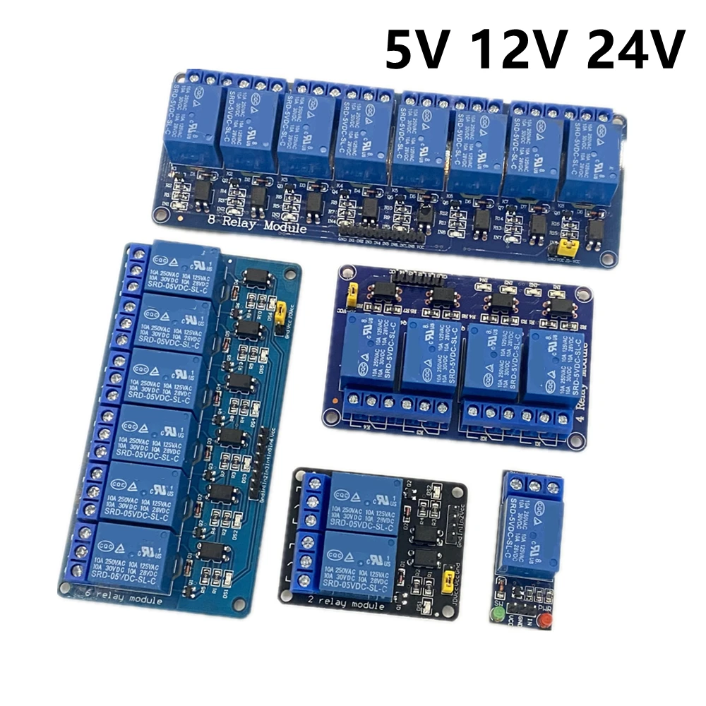 5V 12V 1 2 4 6 8-Kanal-Relaismodul mit Optokoppler. Relaisausgang 1 2 4 6 8-Wege-Relaismodul für Arduino