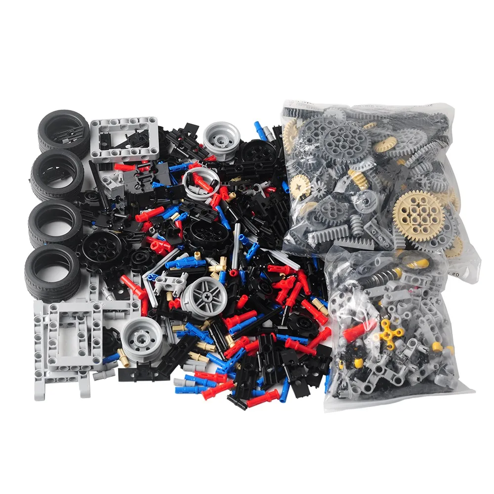 Technik-Bausatz-Set mit Zahnrädern, Achsen, Rädern (768 Stück) – Bild 4