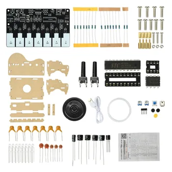 DIY Lötbausatz für Elektronisches Klavier Grafisch Programmierbare MCU-Leiterplatte 5V USB