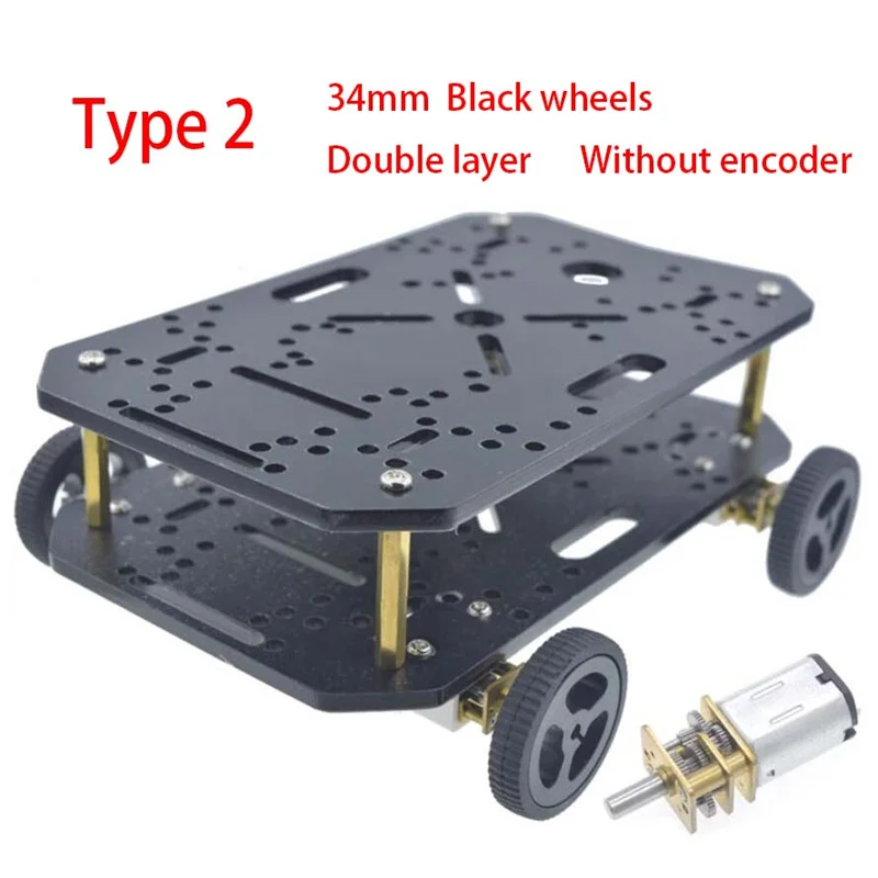 4WD Chassis Smart Robot Auto 6V N20 DC Mini Micro Gear Motor Smart Car – Bild 2