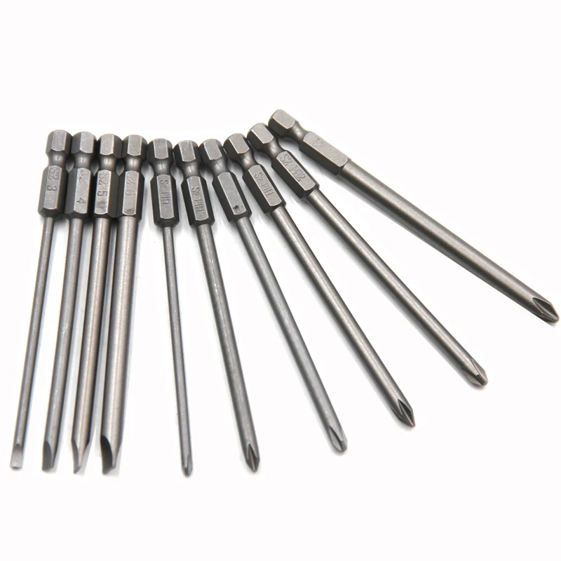 Kreuz 100mm Sechskantgriff Schraubendreher-satz Magnetische (10 Stück) – Bild 2