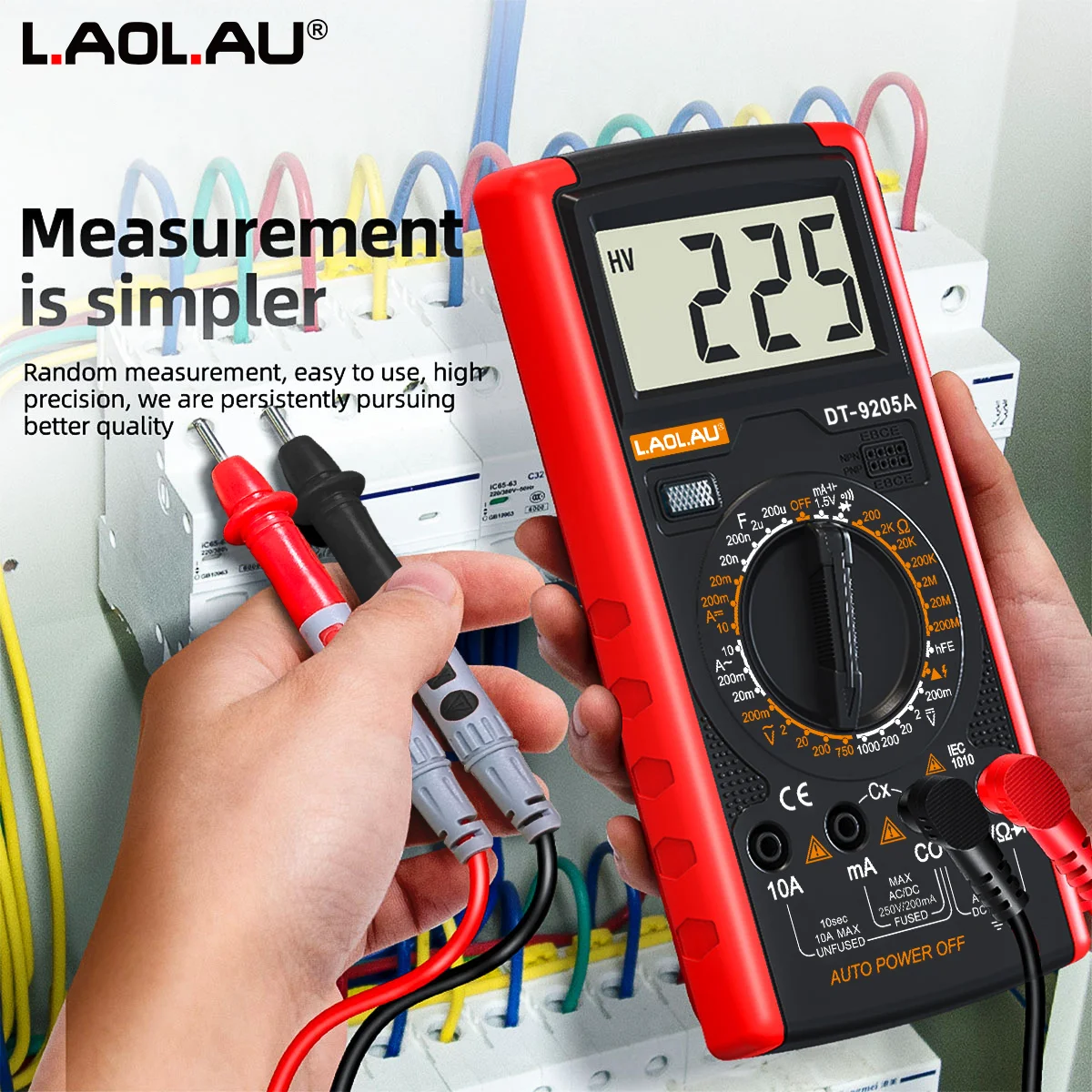 DT-9205A Digitales Multimeter, 1999 Anzeigen, LCD-Anzeige – Bild 6