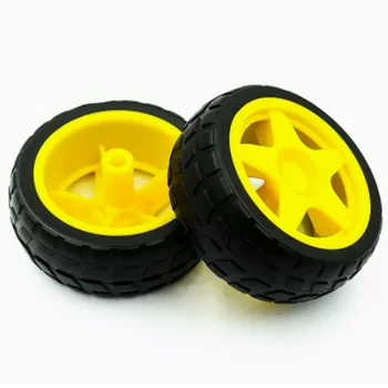 Gummi rad/Roboter/Trace Patrol Trolley Zubehör Smart Trolley 65mm Reifen Chassis Rad 40g