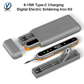 8-15W Typ-C Digitales Elektrisches Lötkolben-Set Intelligente Einstellbare Temperatur Schnelle Aufheizung