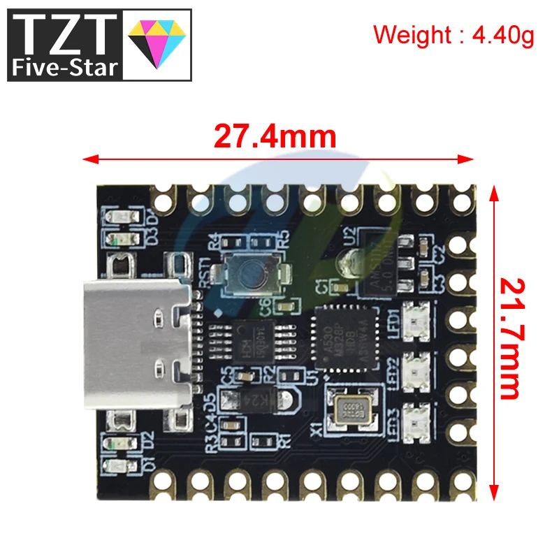 TZT 1/2PCS NANO V3.0 / Nano SuperMini Typ-C Entwicklungsboard – Bild 2