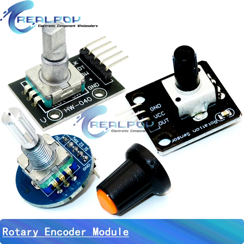 360-Grad-Drehgebermodul Drehpotentiometer Analoges Knopfmodul KY-040 RV09 Drehgeber EC11 Knopfkappe