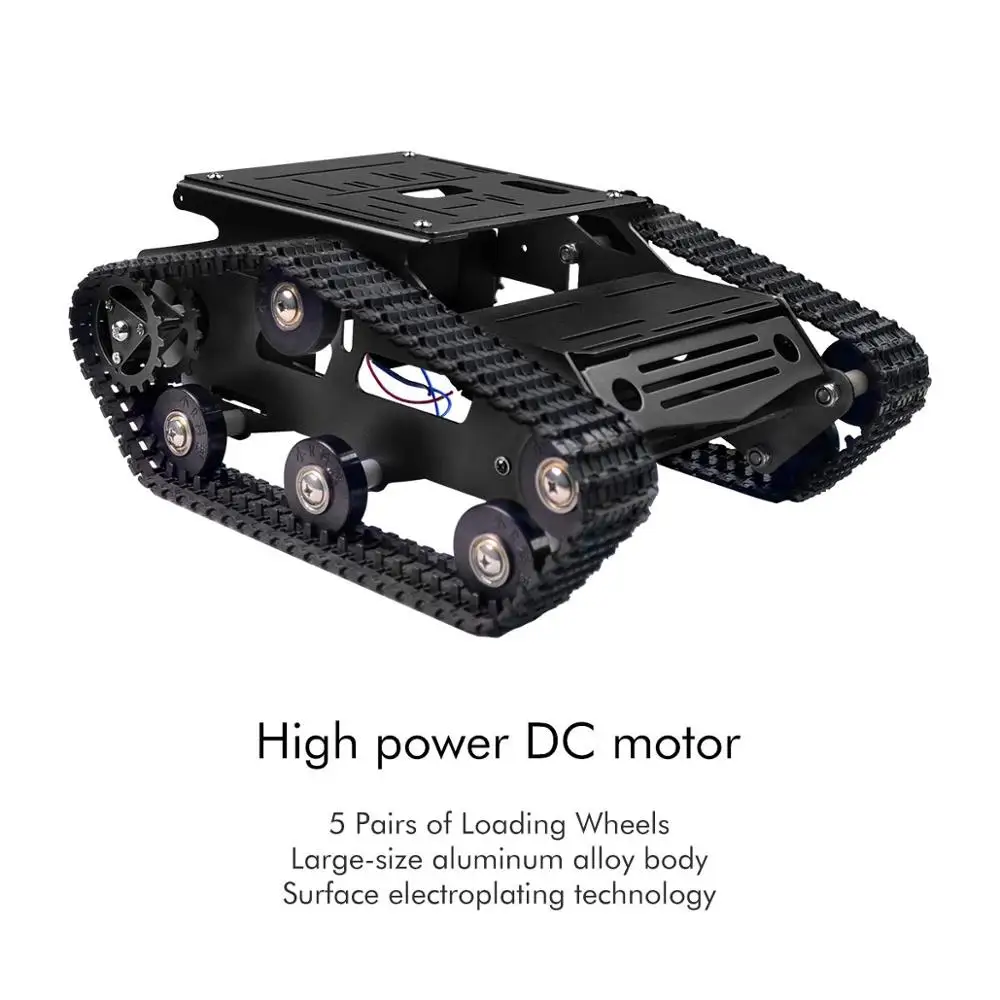 Smart Robot Car Tank Chassis Kit Aluminiumlegierung Große Plattform – Bild 3