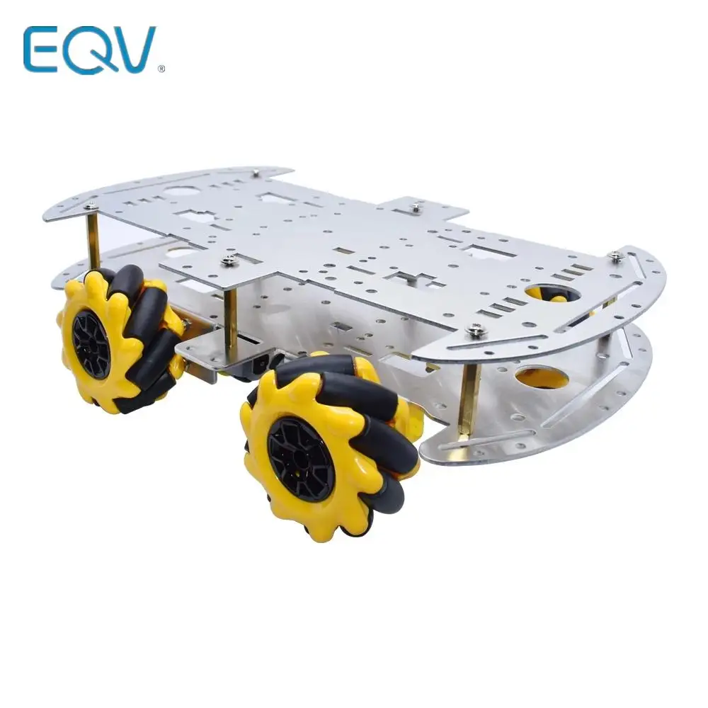 McNamum Rad Aluminium Auto Chassis DIY Ultraschall intelligente Hindernisvermeidung Auto 4WD Allradantrieb