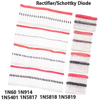 1N 1N5817 1N5819 1N60 Serie Gleichrichter-/Schottky-Diode 1N5359B 1N60 1N914 Sortiment gekapselter Dioden