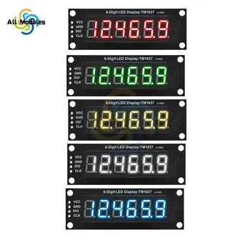 0,36 Zoll TM1637 Digitales LED-DIsplay, 6 Bits, 7 Segmente, digitales LED-DIsplay-Modul, I/O-Schnittstelle, 5