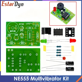 NE555 Astable Multivibrator Kit NE555P Nicht stabile Schaltung Dual Flash Light Elektronisches DIY-Unterricht