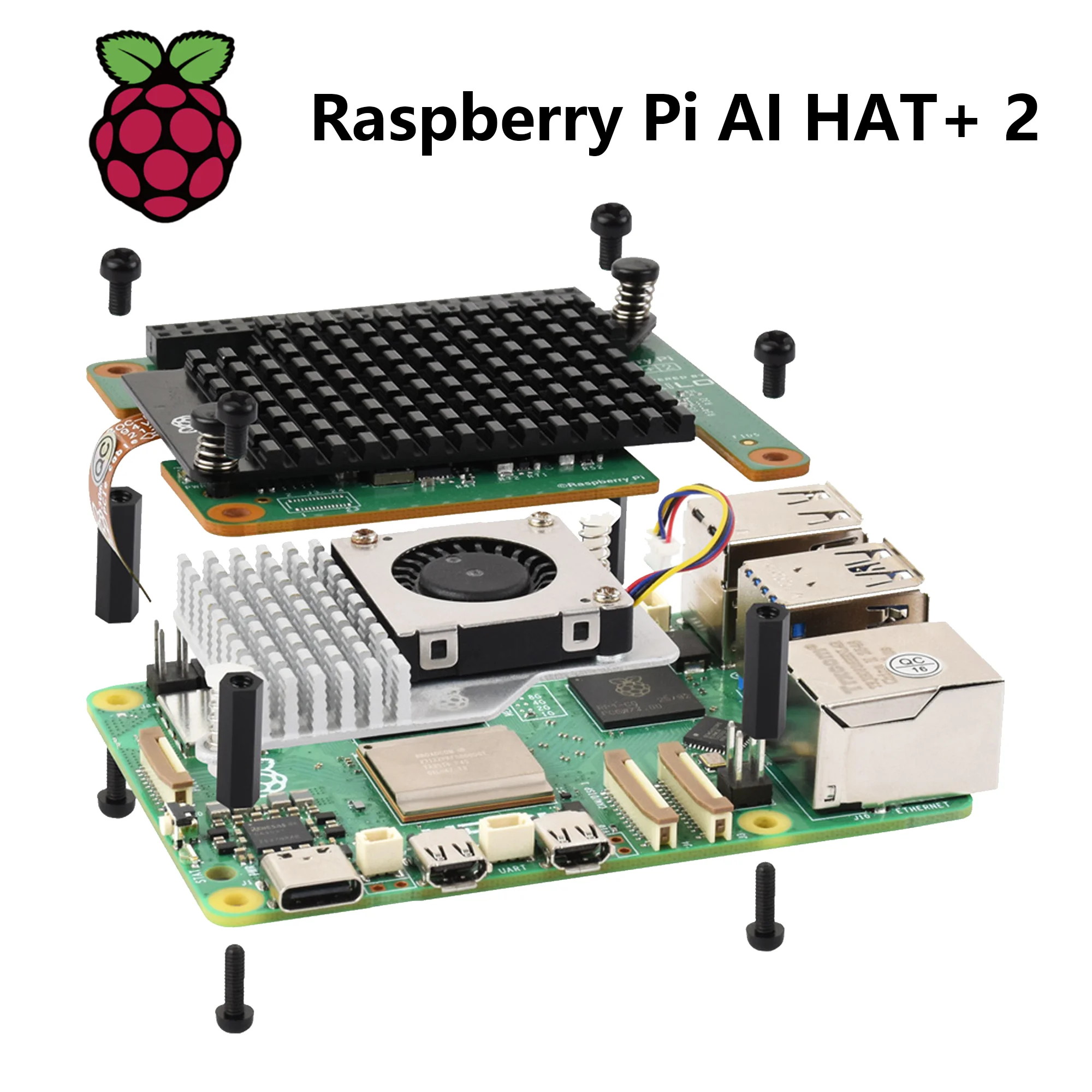 Raspberry Pi AI HAT+ 2 8 GB RAM mit Kühlkörper, Hailo-10H – Bild 4