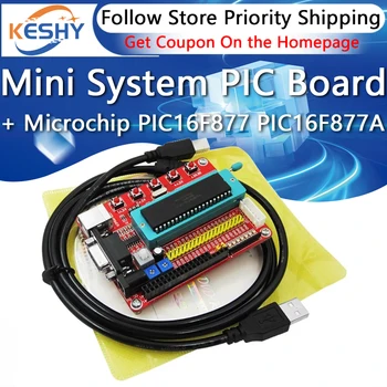 Mini System PIC Entwicklungsboard + Mikrochip PIC16F877 PIC16F877A