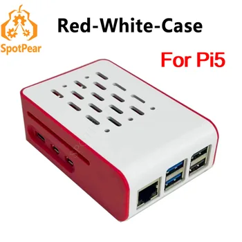Raspberry Pi 5, rot-weißes Kühlgehäuse für Active Cooler