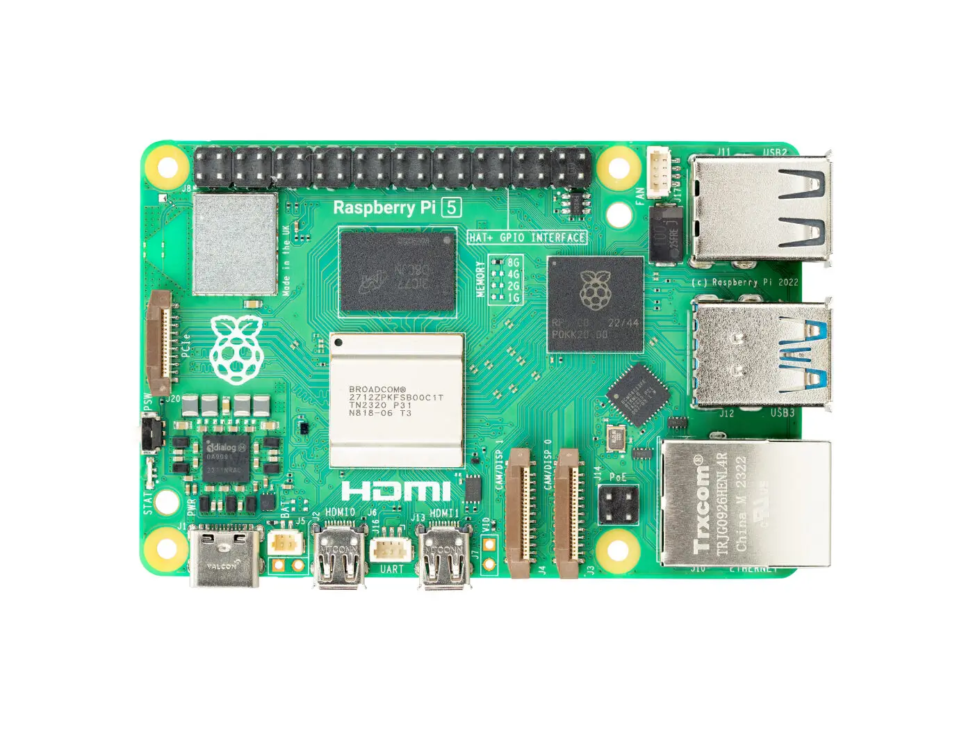 Raspberry Pi 5 Cortex-A76 Linux 4 GB 8 GB Armboard Python-Programmierung PCIe Gigabit Ethernet USB3.0