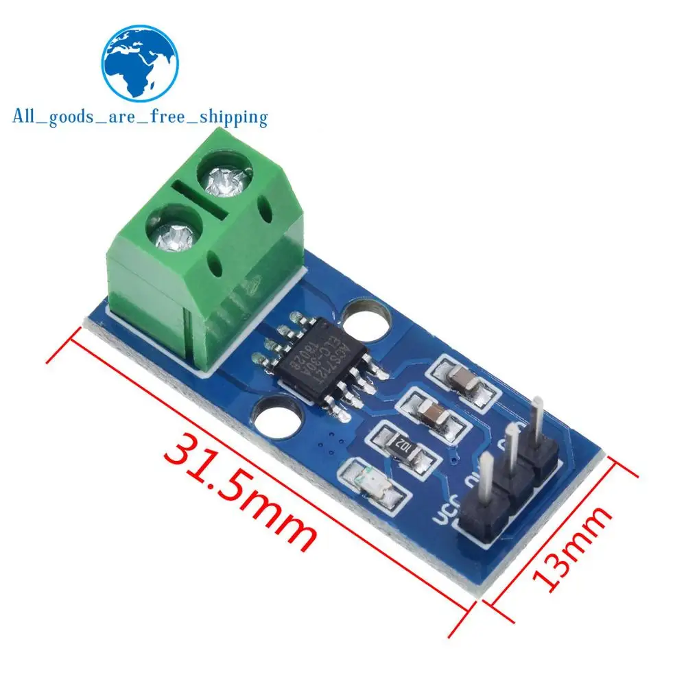 TZT 1/3PCS ACS712 5A 20A 30A Range Hall Strom Sensor Modul ACS712 – Bild 4