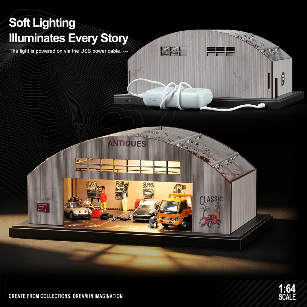 1/64 DIY Carport-Garage Diorama-Modellbausatz - Bausatz – Bild 5