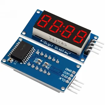 TM1637 LED-Anzeigemodul für Arduino 7 Segment 4 Bits 0,36 Zoll Uhr RED Anode Digital Tube Four Serial Driver