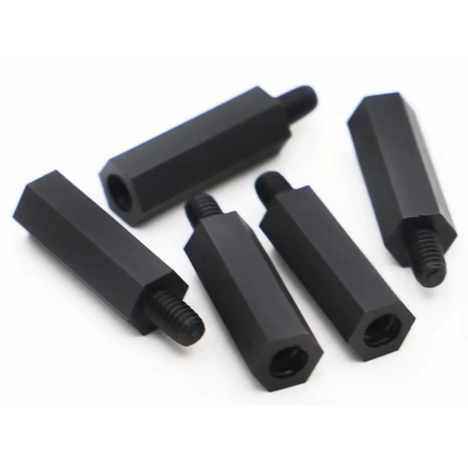 M2 M2,5 M3 M4*L+6mm Schwarzer Nylon-Abstandshalter Stecker auf Buchse – Bild 5