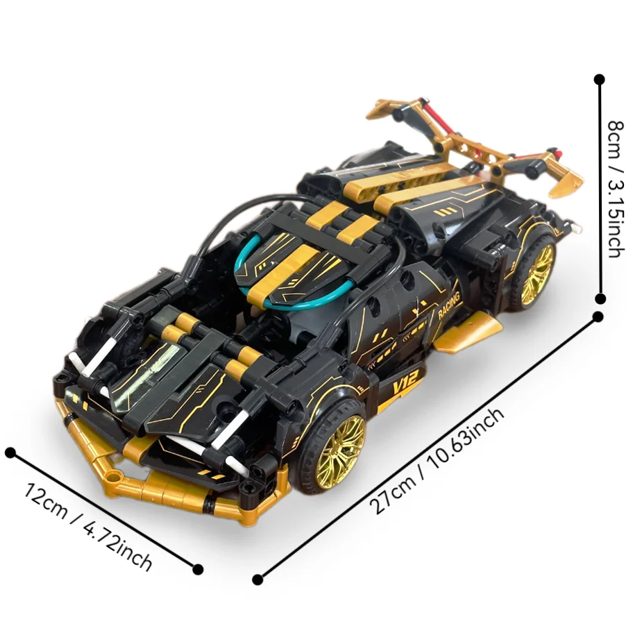 Rennwagen-Bauset für Kinder, STEM 1:18 Technologie (500 Stück) – Bild 4