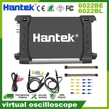 Hantek Tragbares PC-USB-Digital-Oszilloskop 2-Kanal 6022BE 20MHz 48MSa/s 6022BL + 16-Kanal-Logikanalysator