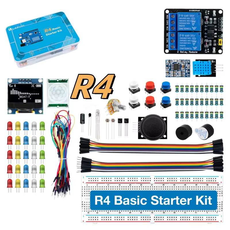 2024 Neues Arduino Starter Kit Kompatibel mit UNO R4 WiFi Anfänger-Lernset