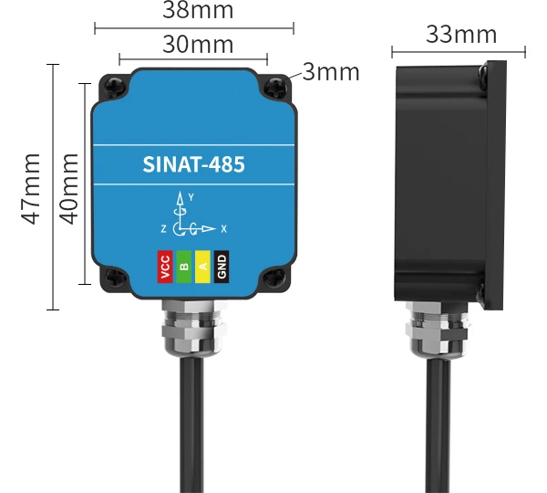 Gyroskop 6DOF Dual Axis Neigungssensor SINAT Winkel IMU – Bild 2