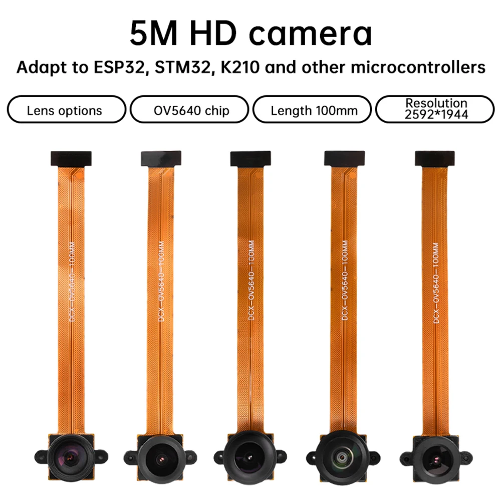 OV5640 Kameramodul für ESP32 CAM Kameramodul 5 Millionen Pixel 100 120 130 200 Grad 3,6 mm Objektiv