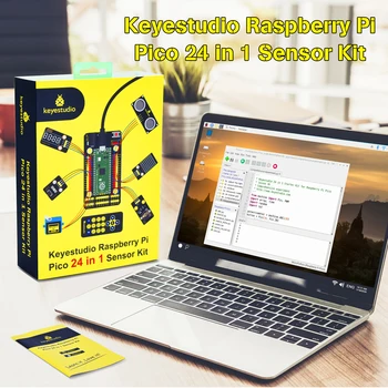 Keyestudio Raspberry Pi Pico 37/24/42 in 1 Sensor Kit Für Raspberry Pi Pico Starter Kit Unterstützung Python