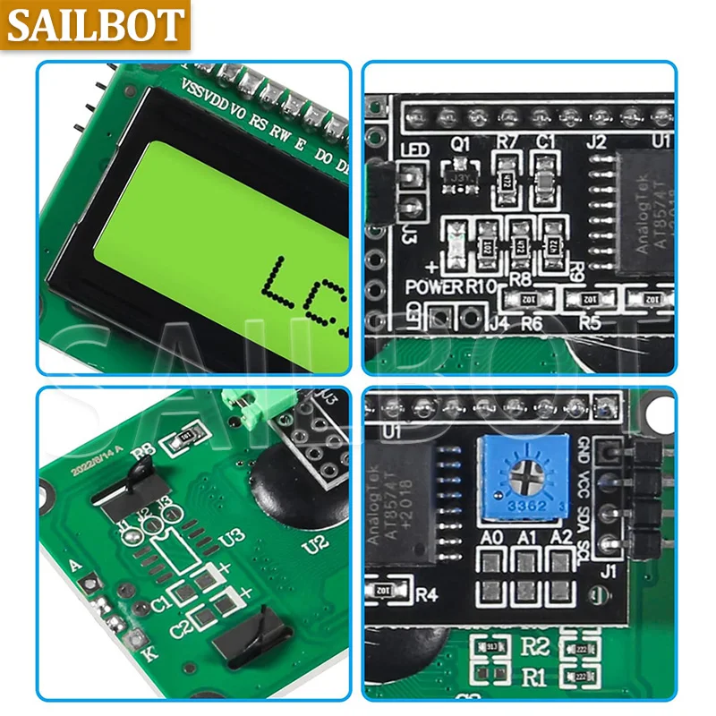 LCD1602 I2C LCD Module Blue / Yellow Green Screen 16x2 Character LCD – Bild 4