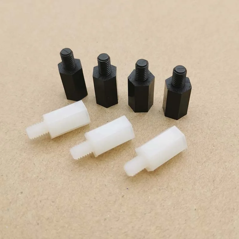 Männlich zu weiblich M2 M2,5 M3 M4 weiß schwarz PCB Nylon – Bild 5