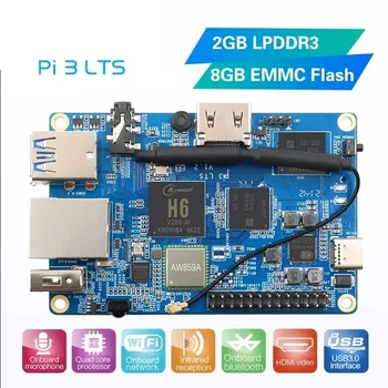 Orange pi 3 lts Single Board Computer 2GB RAM All winner h6 8GB emmc Entwicklungs board Computer laufen