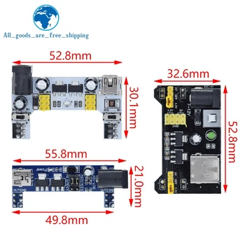 TZT 1/3PCS MB102 Breadboard Netzteil Modul/MB102 weiß Breadboard Gewidmet Power Modul 2-weg 3,3 V 5V MB-102