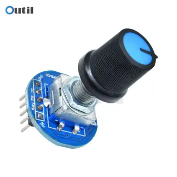 Drehgeber Modul 5V Ziegel Sensor Entwicklung Runde Audio Rotierenden Potentiometer Knopf Kappe für Arduino