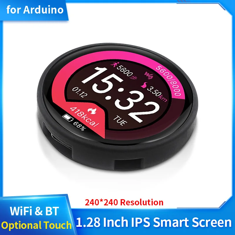 1,28 Zoll ips smart display esp32 für arduino lvgl wifi & bluetooth entwicklungs board 240*240 lcd tft modul