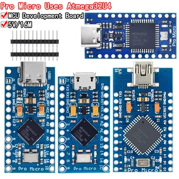 Pro Micro ATmega32U4 5V 16MHz Ersetzen ATmega328 Für Arduino Pro Mini Mit 2 Zeile Pin Header Für Leonardo mini