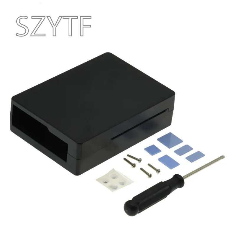 Raspberry Pi 2 3B 3B+ 4B-Gehäuse - Metallgehäuse aus Aluminiumlegierung mit integriertem Kühlkörpersäulen