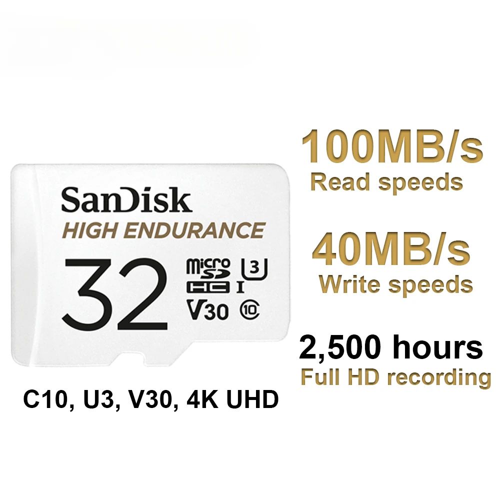 SanDisk High Endurance microSD-Karte V30 U3 C10 UHS-I 32G 64G 128G 256G 512G Speicherkarte 100MB/s