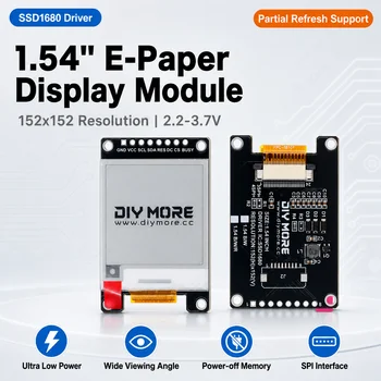 1,54 Zoll E-Paper-Displaymodul 152x152 SPI SSD1680 E-Ink-Bildschirm für ESP32 MCU Smart Tag Elektronisches