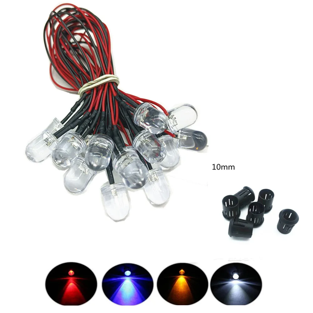 Transparente LED-Dioden DC3V 5V 12V 24V 3MM 5MM 10MM (20 Stück) – Bild 4