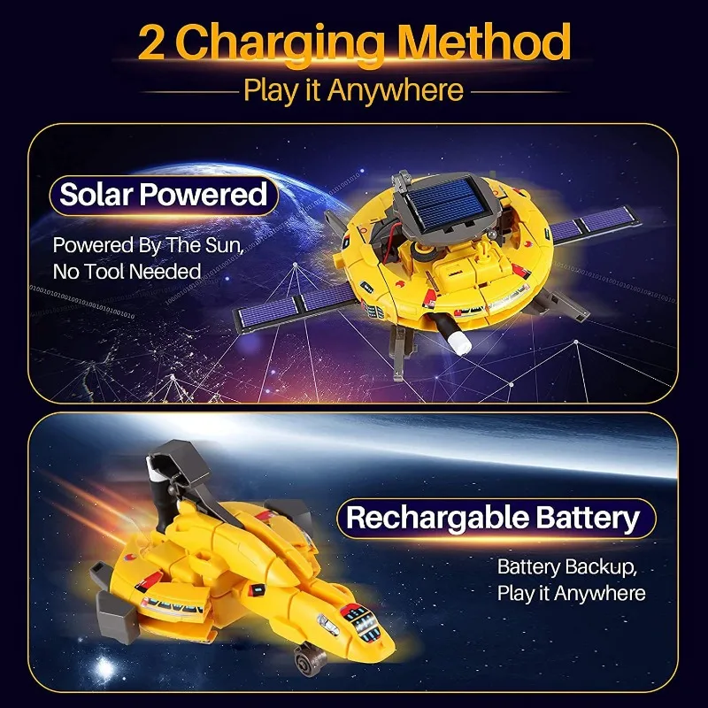 6-in-1 solarbetriebenes STEM-Roboter-Set, DIY, pädagogisches – Bild 5