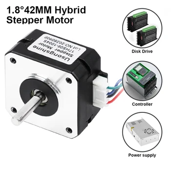 Nema17 Schrittmotor 20mm 1A 16N.cm 42 Kurzschrittmotor 4-Leiter 17HS08-1004S für CNC-Extruder 3D-Drucker Motor