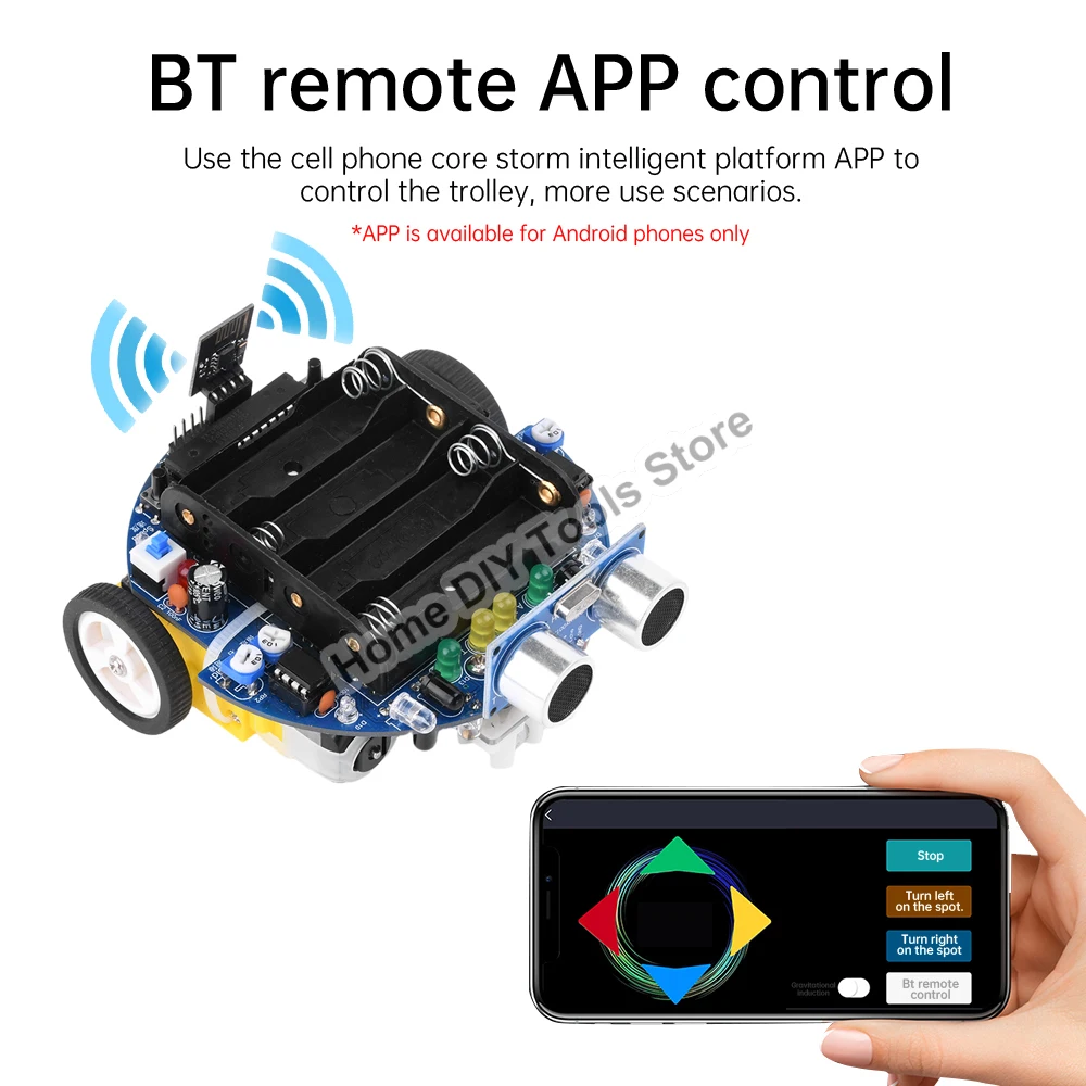 51 mcu Smart Car Ultraschall Hindernis vermeidung Auto Tracking Reichweite Roboter Programmierung DIY Auto Kit