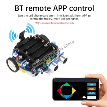 51 mcu Smart Car Ultraschall Hindernis vermeidung Auto Tracking Reichweite Roboter Programmierung DIY Auto Kit