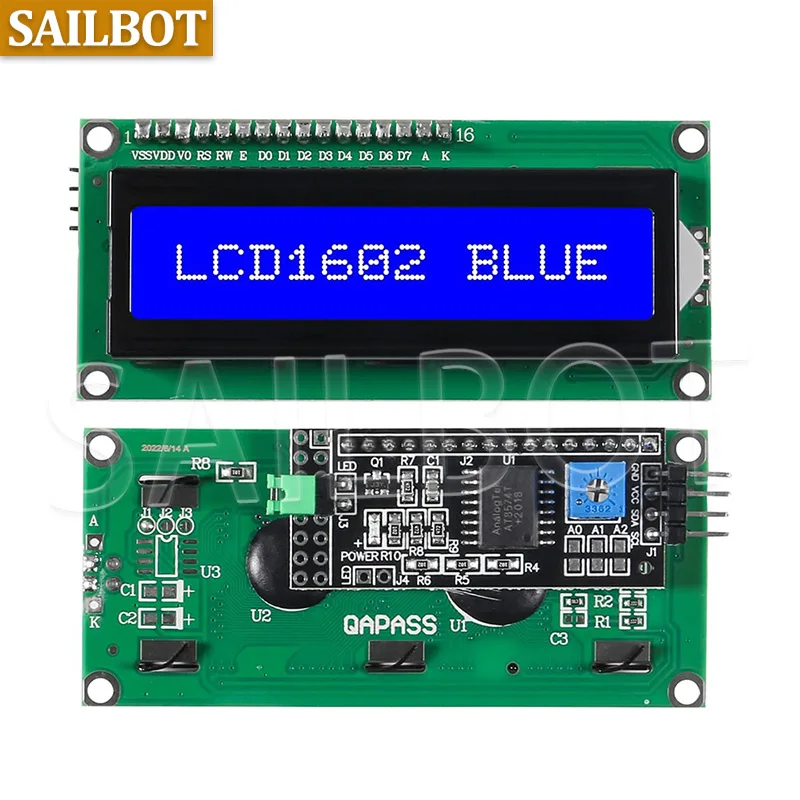 LCD1602 I2C LCD Module Blue / Yellow Green Screen 16x2 Character LCD – Bild 3