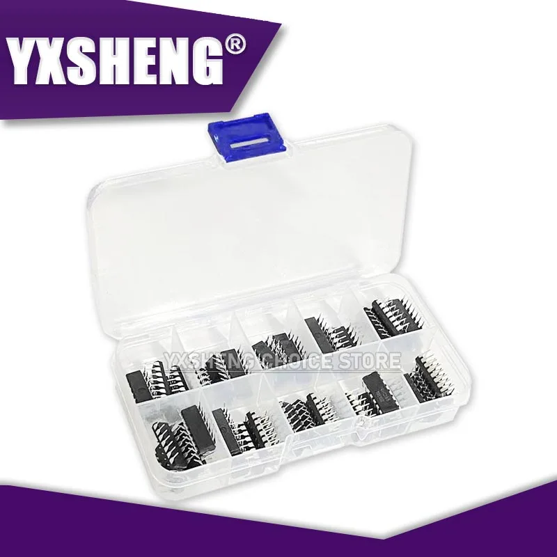 Kit für das Sortiment elektronischer Komponenten Verstärker 74 hc00 74 hc02 74 hc04 74 hc08 74 hc14 (50 Stück)