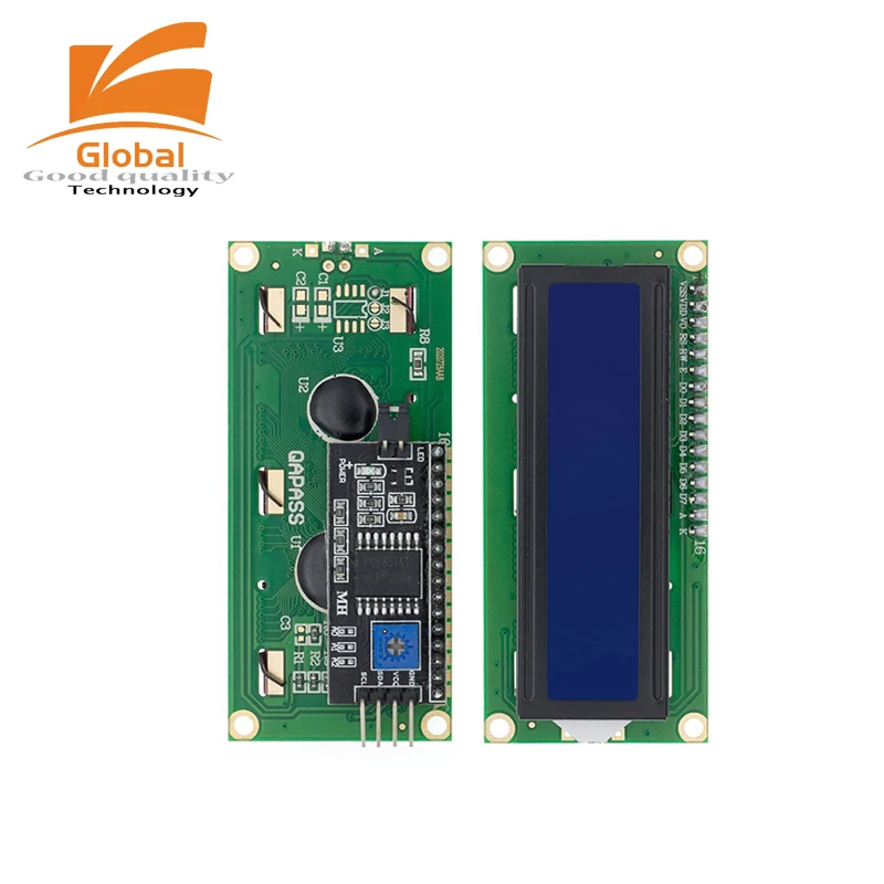 LCD1602 1602 LCD-Modul Blau/Gelb Grüner Bildschirm 16x2 Zeichen – Bild 2