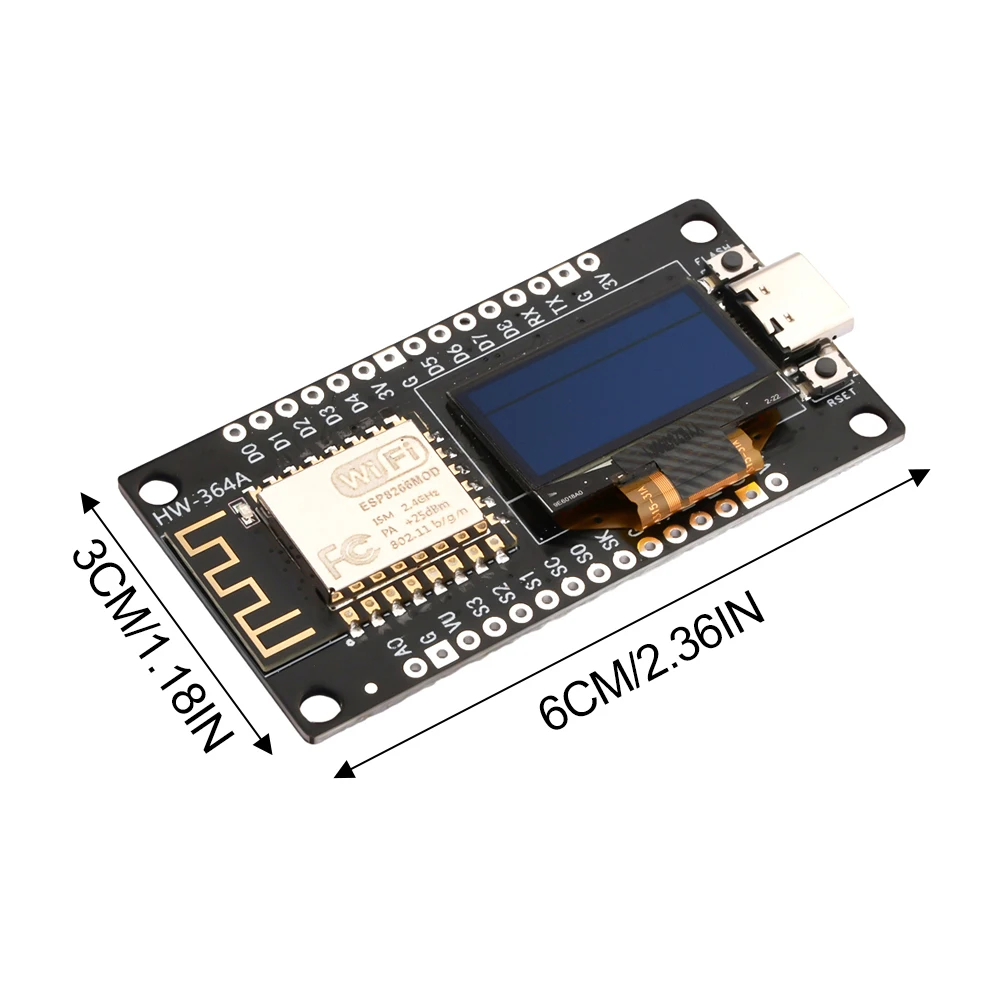Nodemcu esp8266 Entwicklungs board mit 0,96 Zoll oled Display ch340 – Bild 6