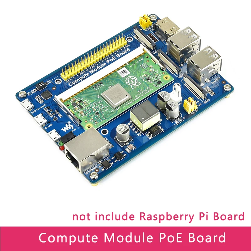 Raspberry Pi Compute Module 3 IO-Board mit PoE Ethernet 4x USB GPIO – Bild 2