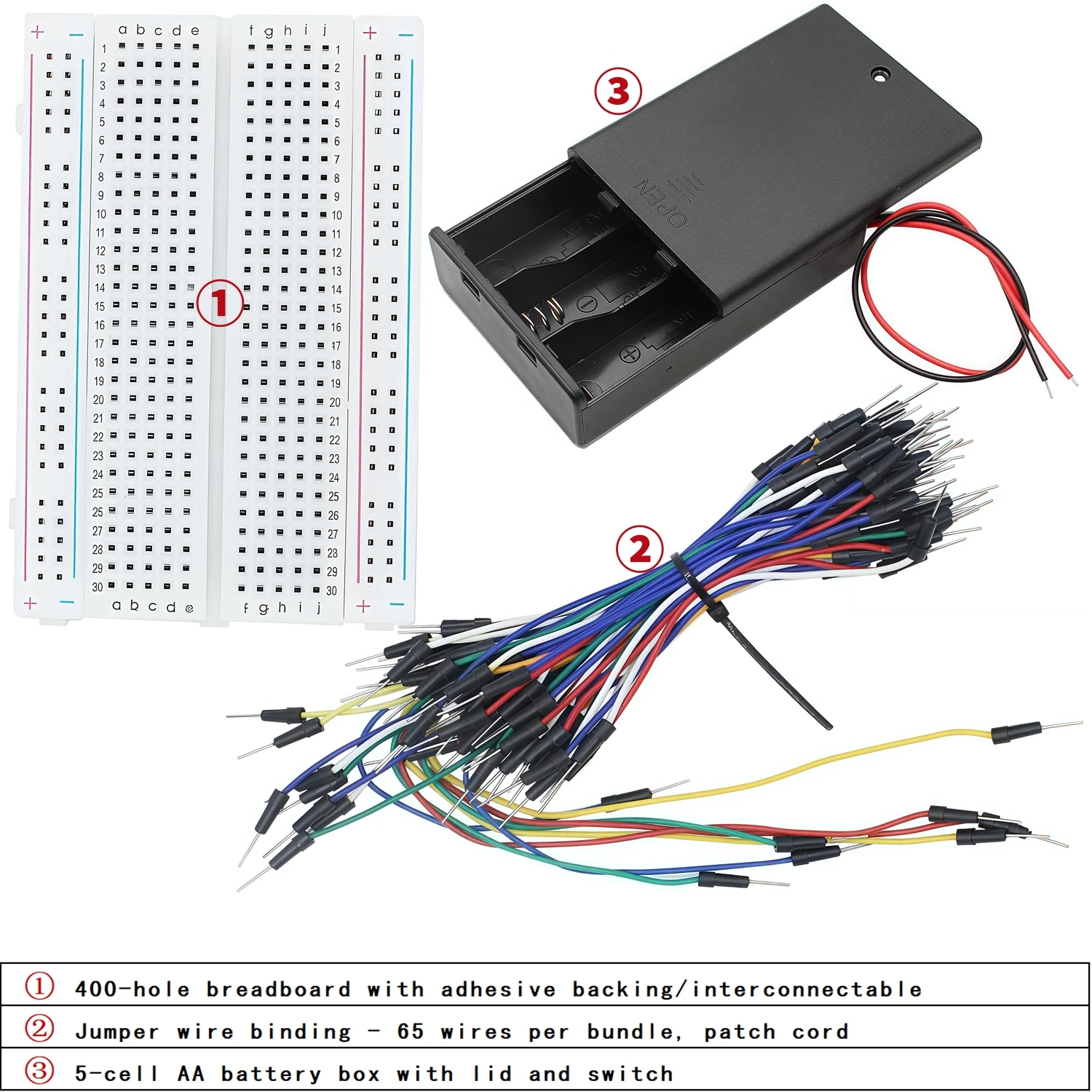 400 830-Loch Steckbrett MB-102 PCB Leiterplatte Experimentierplatine Löt-Experimentier-Set DIY Geeignet